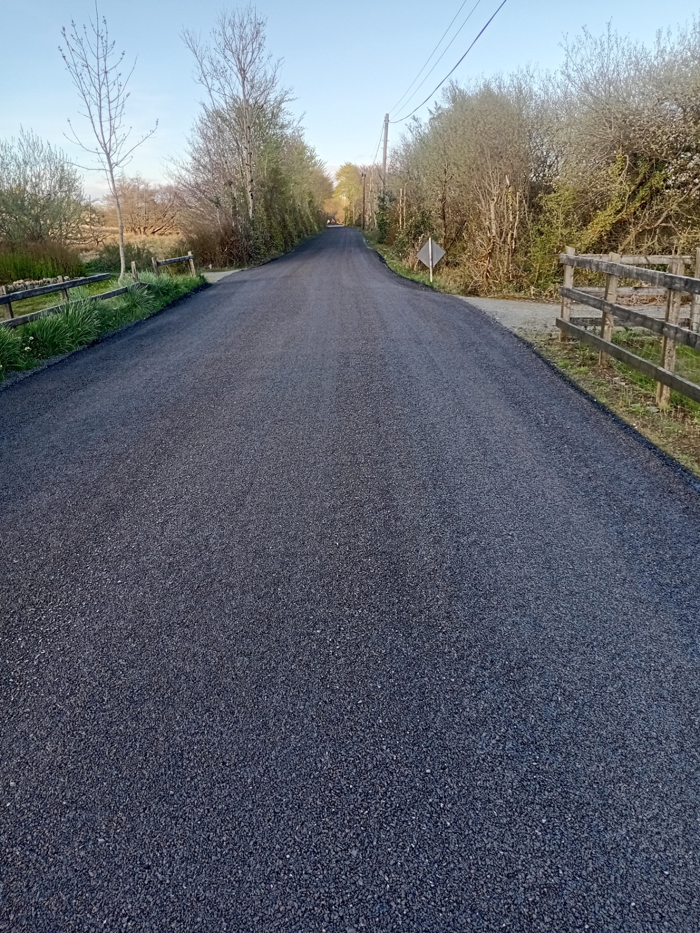 Frosses Road project completed road surface after Roadteam works